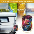 thumbnail image 6 of Yuyamidu Colorful Rose RV Electric Tongue Jack Cover Waterproof RV Electric Tongue Jack Protective Cover 300D Polyester Electric Jack Cover for Travel Trailer, 6 of 7