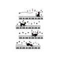 thumbnail image 1 of Cartoon Piano Keys Cat Pvc Wall Stickers Kids Rooms Musical Cats Decal Living Room Bedroom, 1 of 5