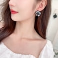 thumbnail image 4 of New Retro High-end Light Luxury Temperament Fashion Earrings Super Flash Color Zircon Inlaid Three-dimensional Flower Big Stud Earrings, 4 of 9