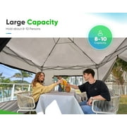 Quictent Privacy 10’x10’ Pop up Canopy Tent Enclosed Instant Gazebo Shelter with Sidewalls and Mesh Windows Waterproof (Black)
