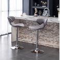 thumbnail image 4 of Roundhill Furniture Masaccio Bar Stool with Adjustable Height & Swivel, Gray, Set of 2, 4 of 12