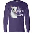 thumbnail image 3 of Inktastic Easily Distracted by Goats Cute Goat Long Sleeve T-Shirt, 3 of 5