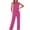 Hot Pink, variant on Womens Round Neck Sleeveless Top and Drawstring Waist Long Pants Two Piece Set High Elastic Fabric with Side Pockets Loose Casual Daily Outfit