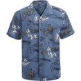 thumbnail image 3 of Nuevas camisetas hawaianas de moda para hombre y mujer, camisetas informales con estampado de hojas para vacaciones al aire libre, ropa para mujer, blusa con solapa, 4XL, 3 of 4