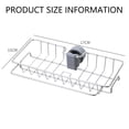 thumbnail image 2 of Organizador de fregadero de acero inoxidable duradero, diseño de gancho superior para usos múltiples, sin ventosa, fácil instalación y diseño de abrazadera para una fijación segura del grifo redondo, 2 of 7