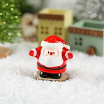Mini Christmas Resin Figurines - Styles Include Santa Claus, Snowman, Elks, Perfect Decor for Christmas Trees, Gardens, Snowballs & Parties, Small Cute Holiday Accents, B, 0.9*0.7*0.9in