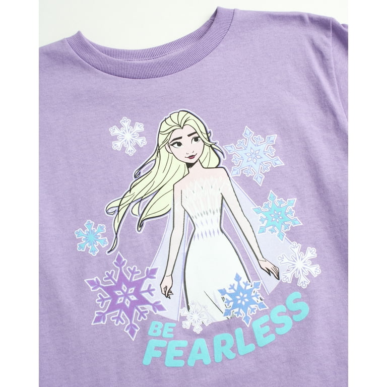 Girls\' Disney T-Shirts Toddler Elsa Pack - and 4 Shirt Anna Frozen Short Sleeve