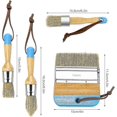 thumbnail image 3 of Juego de Pinceles de Cera Foohvr 4 Piezas Cerdas Naturales Mango de Madera, 3 of 5