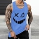 thumbnail image 2 of Camisetas de Tanque de los Hombres Tanque de los Hombres Incolor Gradiente de Impresión Cuello Redondo Correa Delgada Fuga Atrás Regular Casual Deportes Blusas de Tanque, 2 of 5