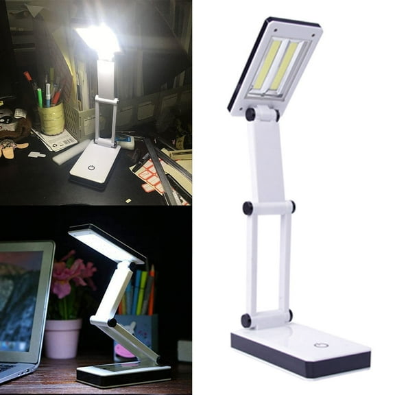 Fznkrag Foldable Desk Lamp Portable Compact Reading Lamp COB Table Lamp Desk Light Touch Switch Control Dimming Eye Care Book Lamp