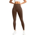 thumbnail image 3 of VBVC Women's High Waist Seamless Leggings,Tummy Control Stretch Yoga Pants For Women,Ladies Butt Lifting Workout Trousers,Coffee,S-L, 3 of 8