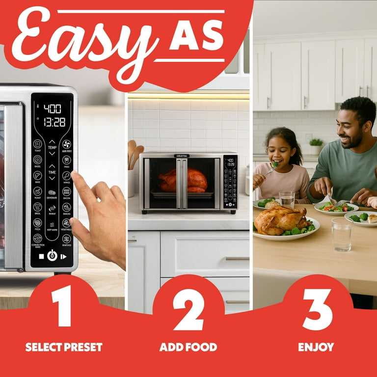Digital Air Fryer Toaster Oven Combo | 17 One Touch Cooking