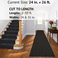 thumbnail image 2 of 24 in. Wide x Cut-to-Length – Non-Slip, All-Weather, Heavy-Duty Utility Runner Rug – Absorbent, Dirt-Trapping, Kid and Pet Safe for Entryways and High-Traffic Areas, Black, 2 of 10