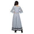 thumbnail image 3 of Moomaya Printed Long Palazzo And V- Neck Crop Top Set For Women Ethnic Dresses, 3 of 6
