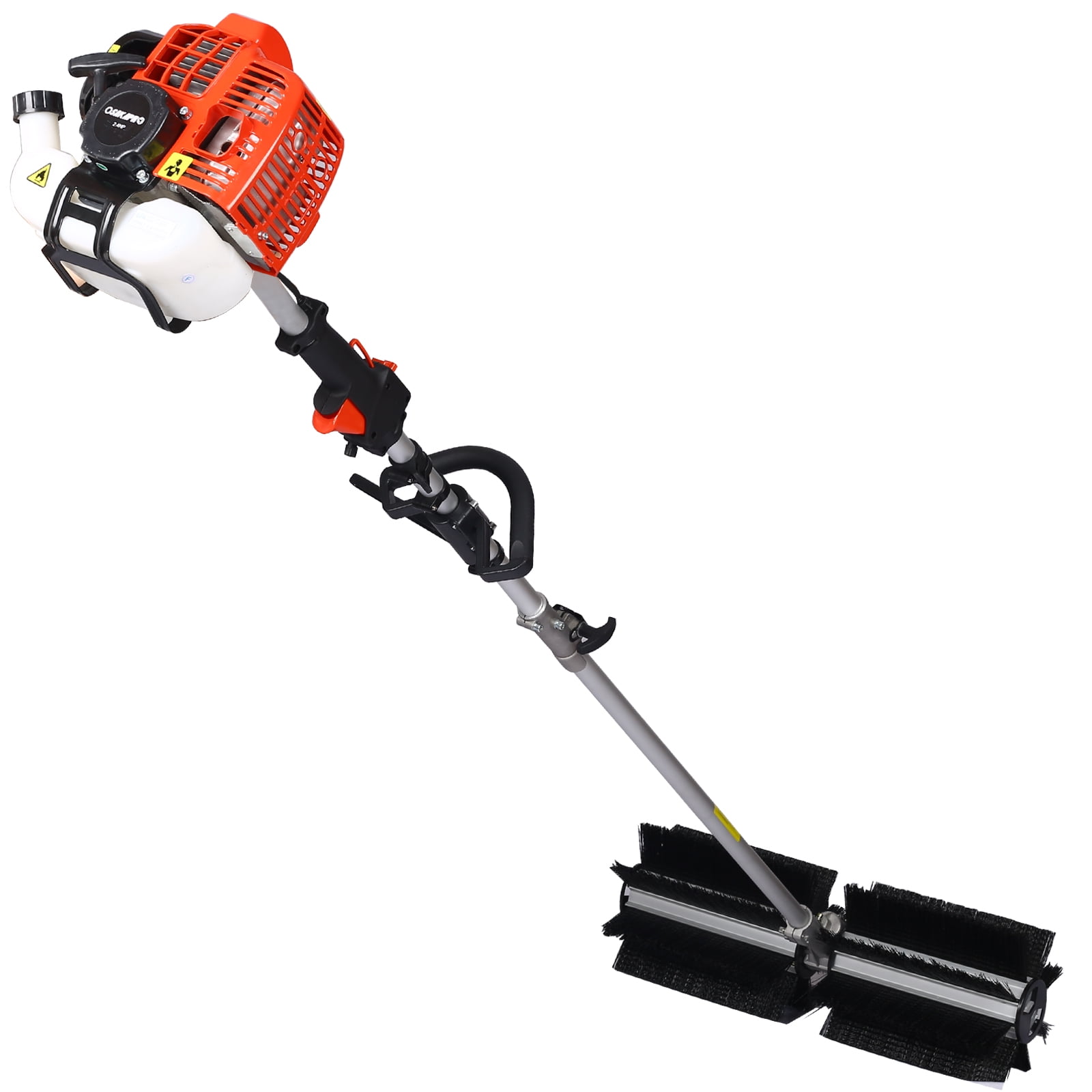 Power Snow Sweeper Brush Machine, 52cc Gasoline WalkBehind Power Broom