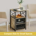 thumbnail image 6 of VECELO Set of 2 Nightstand with Charging Station & 2 Flip Drawers, Sofa Side End Table for Bedroom, Living Room, 2 USB Ports & 2 Power Outlet, Gray, 6 of 8