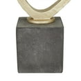 thumbnail image 5 of 11" x 17" Gold Polystone Link Abstract Sculpture with Black Base, by DecMode, 5 of 8
