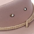 thumbnail image 4 of Men Cowboy Hat with Adjustable Chin Rope Wide Brim Vintage Style Cap, 4 of 6