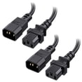 thumbnail image 1 of Cable Matters Paquete De 2 Cables De Extensión De Alimentación Para Computadora A Pdu Cable De Extensión De Alimentación De 15 Pies (Cable De Alimentación Iec C14 A Iec C13 Pdu), 1 of 1
