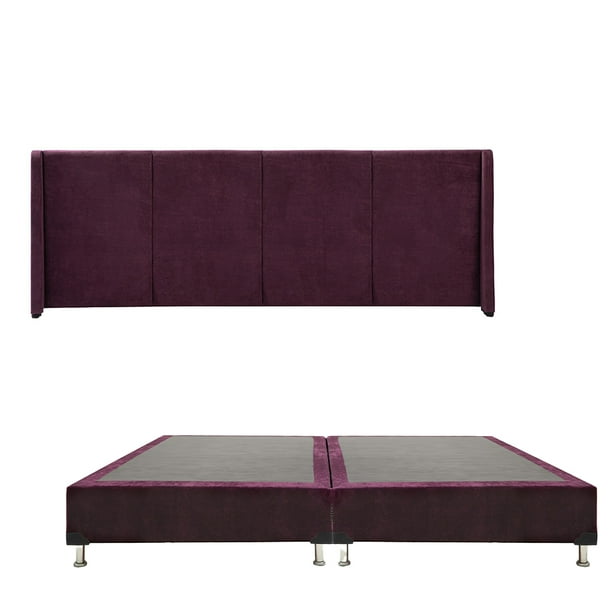 Base de Cama DICASA King Size + Cabecera Milan Morado