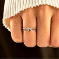 thumbnail image 3 of zttd fashion love ring silver ring cute love flower mother daughter ring birthday gift for daughter from mom dad, 3 of 7