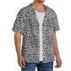 thumbnail image 2 of Balery Black Leopard Camisa Casual de Manga Corta con Botones para Hombre, Texturizada, Estilo Cubano, para Playa, Verano-3X-Large, 2 of 5
