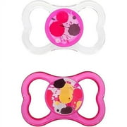 MAM - Air Silicone Pacifier 2-Pack with Cooler Teether, Pink