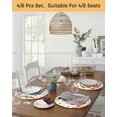 thumbnail image 5 of 13 Inch Round Placemats Set of 6, Fall Thanksgiving Non Slip Heat Insulation PP Table Mats, Watercolor Orange Pumpkin Maple Leaf Washable Place Mats for Kitchen Dining Party Table Decor, 5 of 7