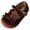 Brown, variant on Girls Brown Suede Mary Jane Shoes with Bow, Kids Little Kids Dress Party Flats, T-Strap School Shoes,Size 11