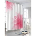 thumbnail image 3 of Fsddascl Pink Flower Shower Curtain Set - 48" x 72" Washable Bathtub Curtain with 12 Hooks, Boho Modern Floral Abstract Ombre Leaf White Waterproof Fabric Stall Shower Curtains for Bathroom/Bathtub, 3 of 6