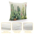 thumbnail image 4 of RUIYC Hand Painted Green Cactus Plants In The Desert Inspiration Cushion Cover Case For Sofa Living Room Decorative Throw Lumbar Pillow Case Cushion Cover Rectangle, 4 of 5
