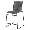 thumbnail image 5 of DPlus Upholstered Counter Height Stools with Footrest (Set of 2) Charcoal and Gunmetal, 5 of 5