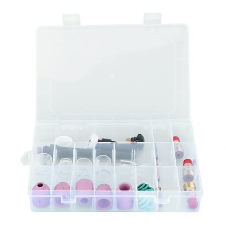 

TIG Gas Lens Collet Body Consumables Kit 31Pcs TIG Welding Torch Accessories Kit For WP-17/18/26 For Welding