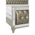 thumbnail image 4 of Elegant Style Bedroom Furniture Set 3pc King Bed Nightstands Upholstered Headboard Crystal Tufted Champagne Finish, 4 of 7
