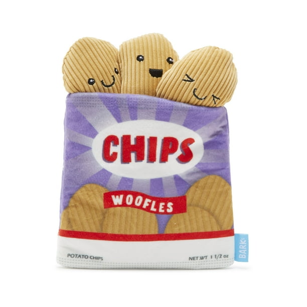 BarkBox Stuffed Plush Multi-Part Dog Toy - Woofles Potato Chips - Walmart.com - Walmart.com