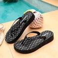 thumbnail image 6 of Xdegoge Flip Flops for Women Open Toe Flatform Thong Sandals Retro Polka Dot Print Thick Sole Slip On Casual Beach Vacation Daily Shoes, 6 of 9