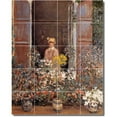 thumbnail image 1 of Ceramic Tile Mural-Claude Monet Garden 24. 32" w x 40" h using (20) 8 x 8 ceramic tiles, 1 of 3