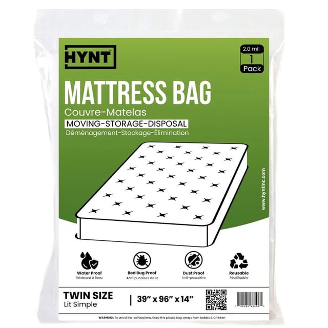 HYNT Heavy-Duty Mattress Bag for Moving & Storage – Strong Protection, Quality Material, Single Pack