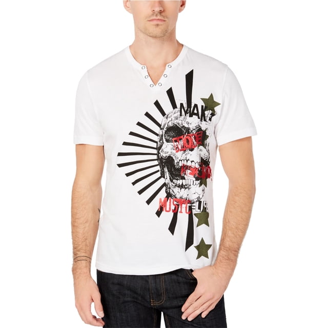 Camiseta gráfica de calavera para hombre de INC, blanca, extragrande