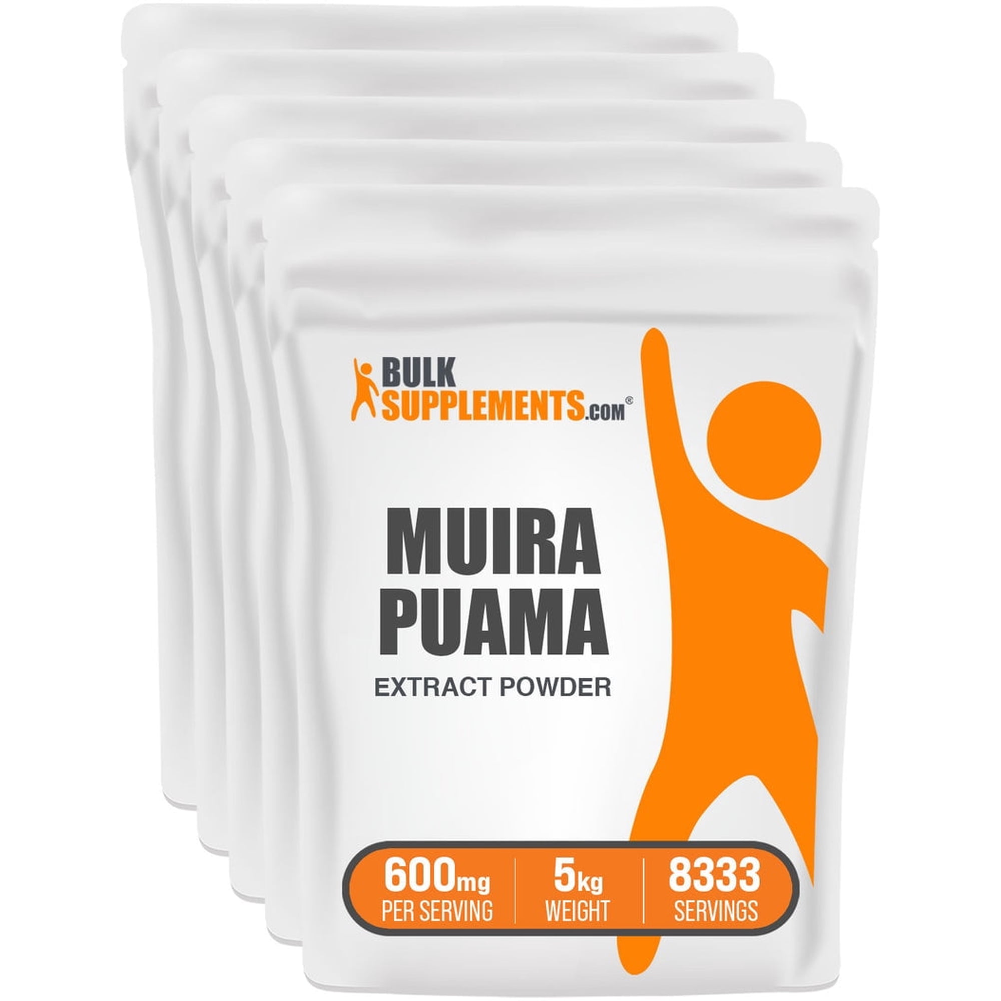 BulkSupplements Muira Puama Extract Powder, 600mg - from Muira Puama Bark - Herbal Supplement (5kg - 11 lbs)