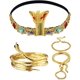 thumbnail image 1 of 3 Piezas Accesorios de Disfraz Egipcio Tocado Egipcio Diadema de Cobra Egipcia Pulsera de Serpiente Plegable Accesorios de Cleopatra Dorada Egipto Medusa Accesorios de Halloween para Mujer Sailing  Electrónica, 1 of 5