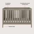 thumbnail image 5 of Child Craft Kieran 3-in-1 Convertible Crib, Herringbone Panel Design, 2 Mattress Heights, Crescent Gray, 5 of 8