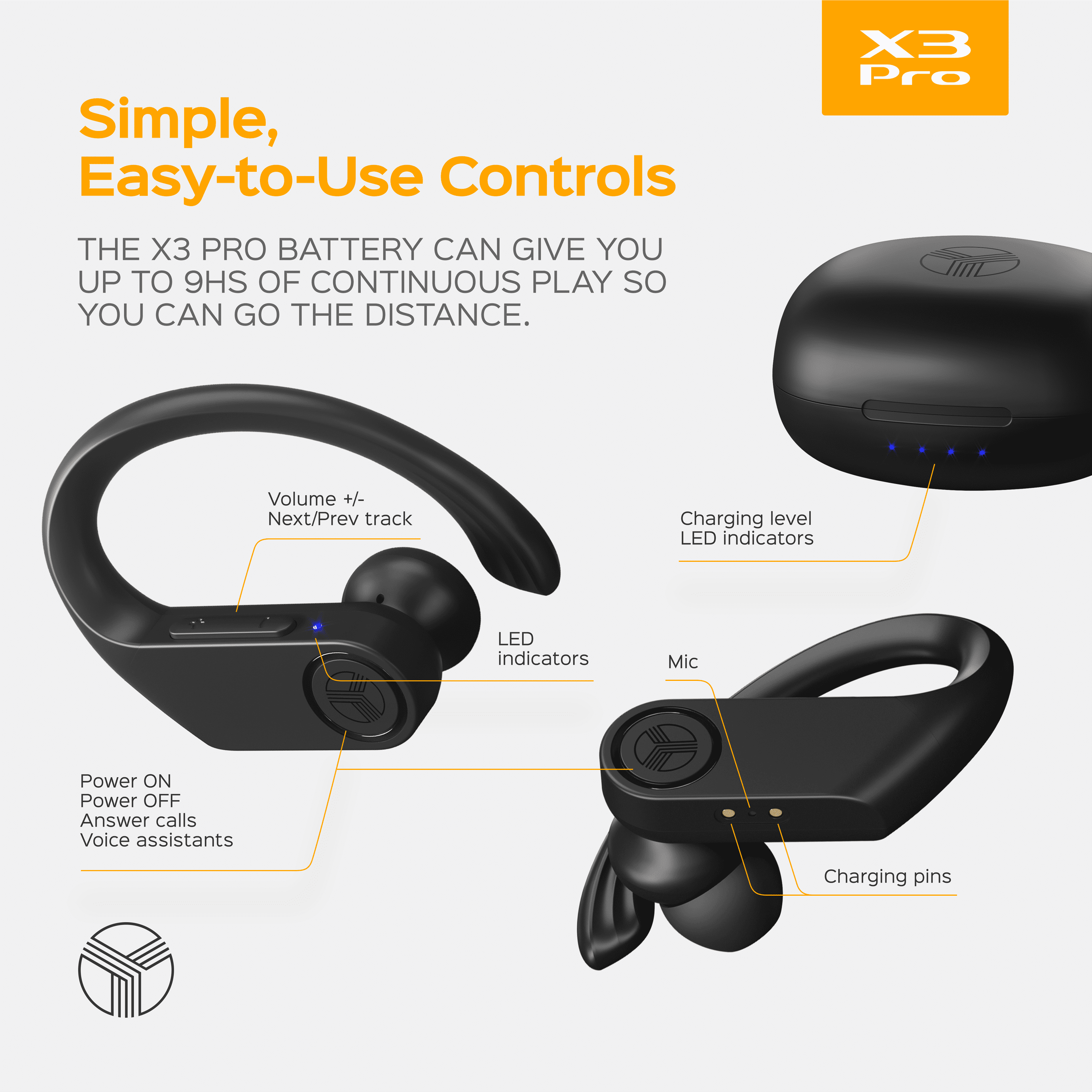 Wireless earbuds that online can answer calls