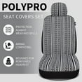 thumbnail image 2 of Baja Saddle Blanket Seat Covers, Front Seat Covers for Sedan, SUV, Truck, Universal Stripe Colorful Woven Automotive Seat Cover, Breathable, Washable, Airbag Compatible, 2 of 3