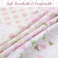 thumbnail image 4 of Pink Heart Floral Dot Giraffe Medallion Cotton Patchwork Twin Reversible Quilt Bedding Set, 4 of 6