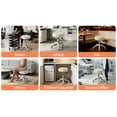 thumbnail image 7 of Tereitr Swivel Chair Point Stool with Wheels Rolling Stool Faux Leather Soft Cushion Height Adjustable 360-degree Swivel Backless Drafting for Office, Salan,Home (Beige), 7 of 7