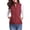 Wine Red, variant on Women'S Quilted Vest Stand Collar Zip Padded Gilet Black S