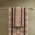 thumbnail image 6 of Rochelle Porter Design Tiger Tiger Bath Towel 32in x 54in Cocoa/Black 600 GSM Cotton Yarn Dyed, 6 of 7