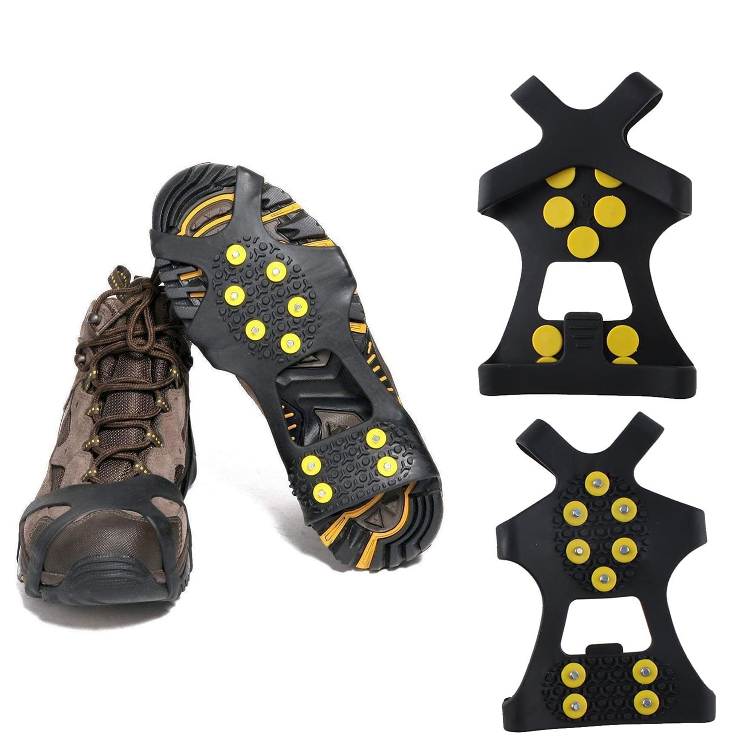 Ice Snow Anti Slip Spike-s Grips Grippers Crampon Cleats For Shoes Boot Overshoe 