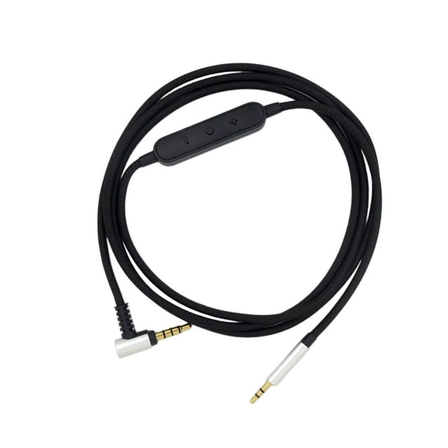 Methold Reemplazo del cable de audio de la cuerda del auricular Micrófono de 2,5 mm Control de volumen en Cables de extensión Type2 NO2